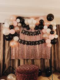 Rosegold Black White Gold Birthday Party Birthday Doityourself Diy In 2020 Gold Birthday Party Decorations Rose Gold Party Decor 18th Birthday Decorations