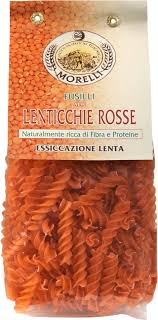 Alle lenticchie, made from red lentils and brown. Fusilli Lenticchie Rosse Pasta Di Legumi Produkte Pasta Morelli