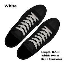 Satin Ribbon White Shoelaces Australia