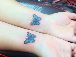 3d butterfly tattoo on outer forearm. Wrist Small Blue Butterfly Tattoo Novocom Top