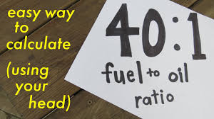 40 1 fuel to oil ratio easy way to calculate