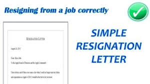 These letters demonstrate that you've left on good terms with your employer. Simple Resignation Letter Resignation Letter Format With Notice Period Hard Copy And E Mail Youtube