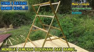 Maybe you would like to learn more about one of these? Cara Membuat Jemuran Baju Dari Bambu Youtube