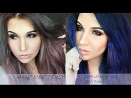Demo Manic Panic Amplified After Midnight Blue And Ultra Violet Hair Beauty Purple Hair Long Hair Styles