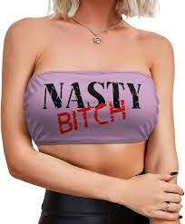 Nasty Bitch Strapless Tube Tops Womens Bandue Bra Bralettes Stretchy Bando  Bra S at Amazon Women's Clothing store
