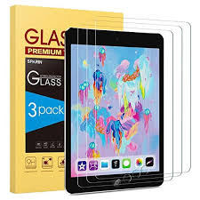 Amazon Com 3 Pack Screen Protector For Ipad 9 7 2018 2017 Ipad Pro 9 7 Sparin Tempered Glass Wit Digital Drawing Tablet Apple Pencil Screen Protector