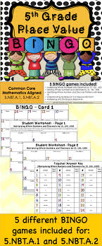 Different Bingo Games To Play Place Value Bingo This Place Value Bingo Game For 5th Grade Gives You 5 Different Bingo Games To Play To Practice Com Place Values Fifth Grade Math 5th Grades