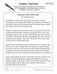 Learning Formal Writing Worksheet Education Com Writing Worksheets Worksheets Writing