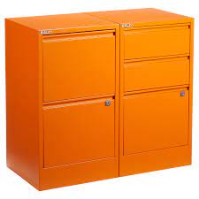 Quickly access your most used files and your custom generated worksheets! Bisley Orange 2 3 Drawer Locking Filing Cabinets The Container Store