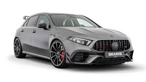 From the outside, the a 45's black detailing isn't much different from the amg line trim level found on regular petrol and diesel variants of the. Brabus Amg A 45 S Beschleunigt So Schnell Wie Ein Ferrari Enzo Autobild De