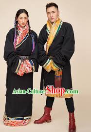 Chinese Tibetan Ethnic Dance Clothing ...
