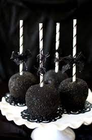 Black As Night Caramel Apples Evite Halloween Wedding Favors Halloween Food For Party Halloween Treats