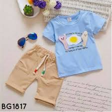  Setelan Kaos Biru Telur Kode Bg1817 Idr 145rbu Baju Setelan Anak Bayi Laki Laki Warna Biru Dengan Motif Telur Yang Lucu Women Fashion Women S Top