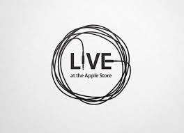 Live At The Apple Store Fonts In Use Music Logo Design Music Logo Inspiration Music Logo