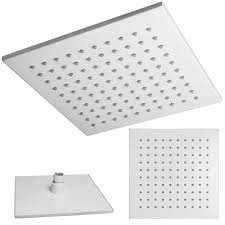 Regenschauer Regenbrause Duschkopf Brausekopf Kopf Brause Flach Weiß Sanlingo