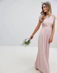 Tfnc Tfnc Maxi Bridesmaid Dress With Scalloped Lace And Open Back Maxi Bridesmaid Dresses Bridesmaid Dresses Blush Bridesmaid Dresses