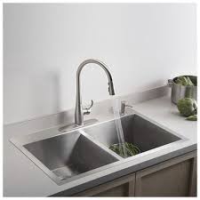 Sinks that fit a cabinet width of 33″ or larger. Vault 33 L X 22 W Drop In Kitchen Sink With 4 Faucet Holes Kitchen Sink Design Double Basin Kitchen Sink Double Kitchen Sink