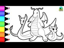 Coloring pages pokémon go rumble rush. Pokemon Coloring Pages Dratini Dragonair And Dragonite Colouring Videos For Kids Youtube
