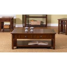 Prairie Hills Rectangular Coffee Table With Drawers Satin Cherry 409 Ot1010 Coffee Table