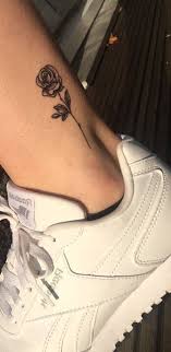 30 Simple And Small Flower Tattoos Ideas For Women Flower Tattoo On Ankle Rose Tattoo On Ankle Small Rose Tattoo