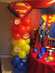 Superman Balloon Decor Superman Birthday Party Decorations Superman Birthday Party Superman Party Decorations