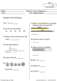 numeracy mental maths 3 worksheet primaryleap co uk