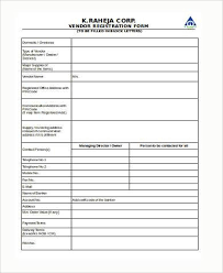 Vendor letter cover registration sample. Free 8 Sample Vendor Registration Forms In Pdf Ms Word Excel