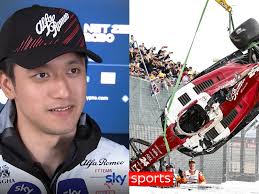 Zhou Guanyu discusses how he got out of his Alfa Romeo following his  frightening crash at Silverstone