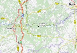 Its position on a steep cliff 100m above the river, originally selected for defence. Carte Michelin Saint Cirq Lapopie Plan Saint Cirq Lapopie Viamichelin