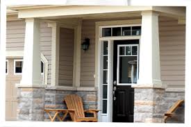 Antico elements` stone post wraps are designed to interlock on all sides to create a seamless look. Versawrap Columns Can Be Painted To Match Your Home Craftsman Porch Columns Craftsman Porch Wooden Porch