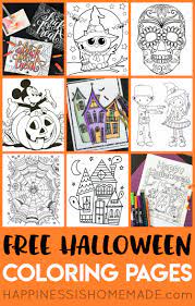 Color something creepy this halloween with free coloring pages for kids and adults! Free Halloween Coloring Pages For Adults Kids Happiness Is Homemade