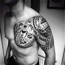 Tattoos For Guys Tribal Mens Chest Sleeve Tattoos Mens Shoulder Tattoos Gallery Chest Shoulder Tribal Tattoos For Men Half Sleeve Tattoos For Men Upper Arm Tribal Man Tattoo Tribal Pattern Tattoos Mens