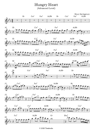 Bruce springsteen jungleland album version wmv v9. Saxofon Musiknoten Hungry Heart Fortgeschrittene Stufe Tenorsax Springsteen