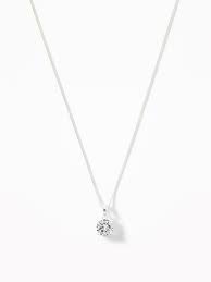 Box chain necklace with an accent of 14k gold, 1.7mm. Rhinestone Pendant Necklace For Women Old Navy