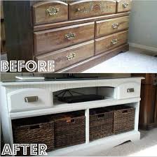 Repurposed Dresser Remove Drawers Replace W Baskets Makes A Beautiful Entertainment Centre Or Great For A Kids Bedroom Diy Furniture Home Furniture Diy