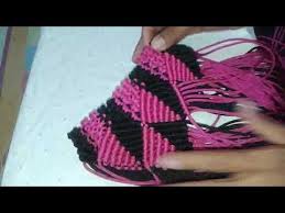 Cara pembuatan gantungan pot dari tali kur. Cara Membuat Motif 3dimensi Tastali Kur Part2 Youtube Macrame Knots Tutorial Macrame Bag Macrame Patterns