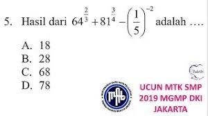 We did not find results for: Penjumlahan Pangkat Pecahan Ucun Matematika Smp 2019 Mgmp Dki Prediksi Unbk Youtube