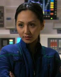 Jeanne Mori, who portrayed Rebecca Sato, a descendent of Hoshi Sato, and  the helmsman of the USS Grissom