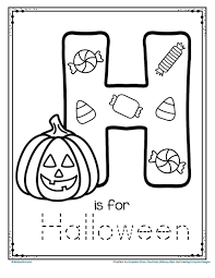 Halloween Worksheets For Preschoolers Free Letter H Is For Halloween Trace And Color In 2020 Halloween Worksheets Preschool Halloween Worksheets Halloween Kindergarten