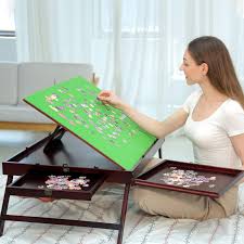 Maybe you would like to learn more about one of these? Wooden Jigsaw Puzzle Table With Storage Portable Folding Table For Puzzle Games With 2 Drawers For Adults And Kids Jigsaw Puzzle Tilting Table For 1000 Pieces Puzzles Gift For Puzzle Enthusiast Buy Online