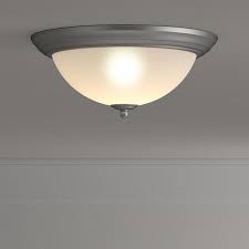 Home decorators collection 3 light brushed nickel flush mount with. Commercial Electric 13 In 2 Light White Flush Mount With Frosted Glass Shade 2 Pack Efg8012a Wh The Home Depot