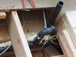 Plumbing drain lines that are pitched too steeply can clog because the liquids outrun the solids in the pipe. Bathtub Rough In Tub Drain P Trap Secondary Drain Line Terry Love Plumbing Advice Remodel Diy Professional Forum