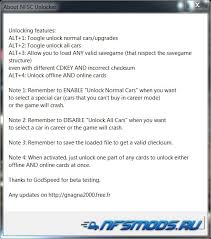This modscript changes the unlock conditions of the. Skachat Unlocker Dlya Nfs Carbon Besplatno