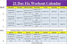 Autumns 21 Day Fix Training Schedule Free Downloadable