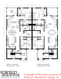 Monsterhouseplans.com offers 29,000 house plans from top designers. Craftsman Huntington 4 Plex Robinson Plans