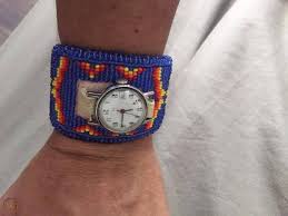 Native american beaded apple watch band. Native American Beaded Watch Band Regalia Pow Wow 1924390120