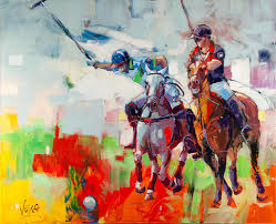 Voka Spontanrealismus Horse Canvas Painting Voka Art Cycle Painting