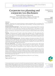 If the number of shareholders exceeds 50, it becomes a public company. Https Www Emerald Com Insight Content Doi 10 1108 Medar 11 2018 0390 Full Pdf Title Corporate Tax Planning And Corporate Tax Disclosure
