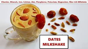 Dates Milkshake Recipe Iron Calcium Rich Milkshake Healthy Dates Milkshake Recipes Milkshake Recipes