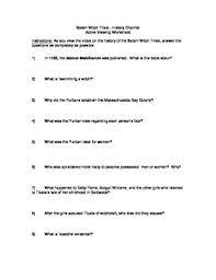 The imagery evoked is just as barbaric and painful as the means by which these accused witches were tried and ultimately proven guilty. Salem Witch Trials Video Worksheet Answers Promotiontablecovers